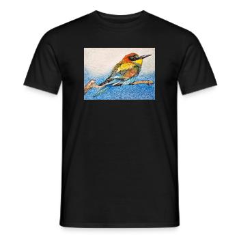 Vogel - Bienenfresser II. - Männer T-Shirt - Schwarz - Vorne - AI Model Male 178 light (178cm)