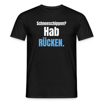 Schneeschippen? Hab Rücken. - Männer T-Shirt - Schwarz - Vorne - AI Model Male 178 light (178cm)