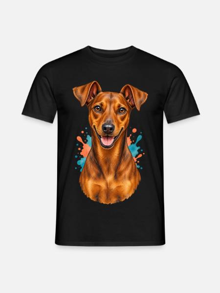 Deutscher Pinscher - Männer T-Shirt - Schwarz