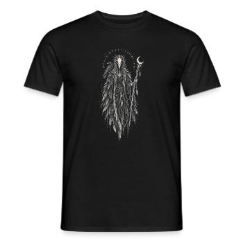 Der gehörnte Wanderer mit Runenschwert - Männer T-Shirt - Schwarz - Vorne - AI Model Male 178 light (178cm)