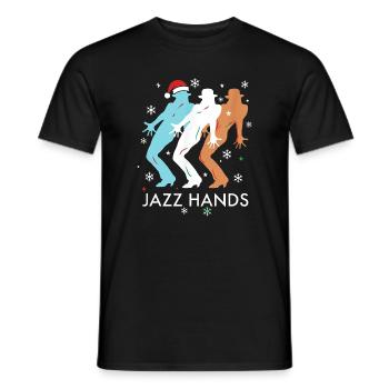 Jazz Hands Jazz Dance Tänzer Weihnachten - Männer T-Shirt - Schwarz - Vorne - AI Model Male 178 light (178cm)
