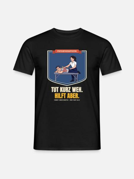 Physiotherapeutin – Geschenk Physio Spruch lustig - Männer T-Shirt - Schwarz