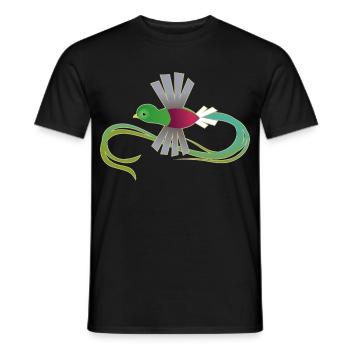 Prachtvolles Quetzal – Heil dem Schwanz - Männer T-Shirt - Schwarz - Vorne - AI Model Male 178 light (178cm)
