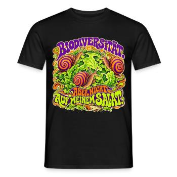 Biodiversität auf meinem Salat - Männer T-Shirt - Schwarz - Vorne - AI Model Male 178 light (178cm)