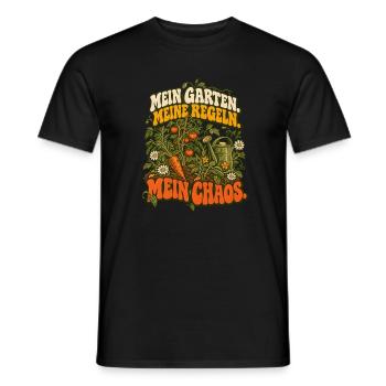 Mein Garten Meine Regeln Mein Chaos - Männer T-Shirt - Schwarz - Vorne - AI Model Male 178 light (178cm)