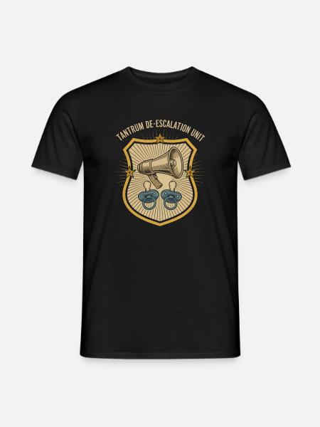 Megaphon und Schnuller Schild - Männer T-Shirt - Schwarz