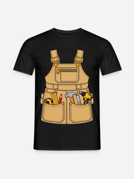 Zimmermann Werkzeugschürze - Männer T-Shirt - Schwarz