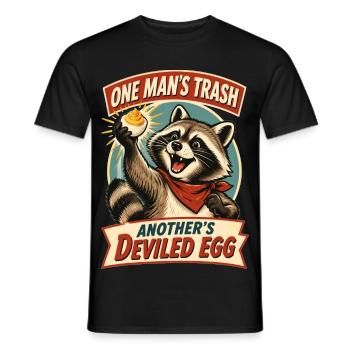 Wer der eine Müll hat, das gefüllte Ei eines anderen - Männer T-Shirt - Schwarz - Vorne - AI Model Male 178 light (178cm)