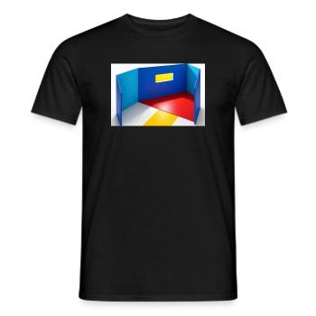 Abstrakter geometrischer Minimalismus - Männer T-Shirt - Schwarz - Vorne - AI Model Male 178 light (178cm)