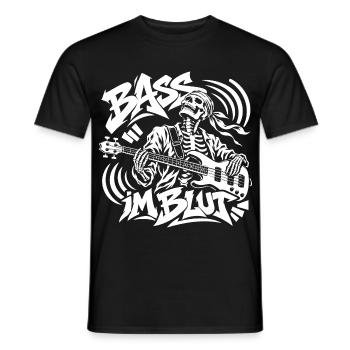 Bass im Blut - Männer T-Shirt - Schwarz - Vorne - AI Model Male 178 light (178cm)