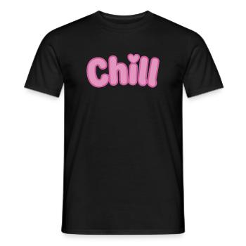 Chill Pink Bubbles Weiche Typografie - Männer T-Shirt - Schwarz - Vorne - AI Model Male 178 light (178cm)