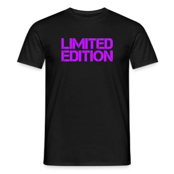 Limitierte Edition Schriftzug - Männer T-Shirt - Schwarz - Vorne - AI Model Male 178 light (178cm)