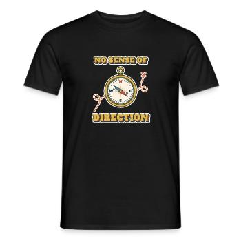 Kein Orientierungssinn - Männer T-Shirt - Schwarz - Vorne - AI Model Male 178 light (178cm)