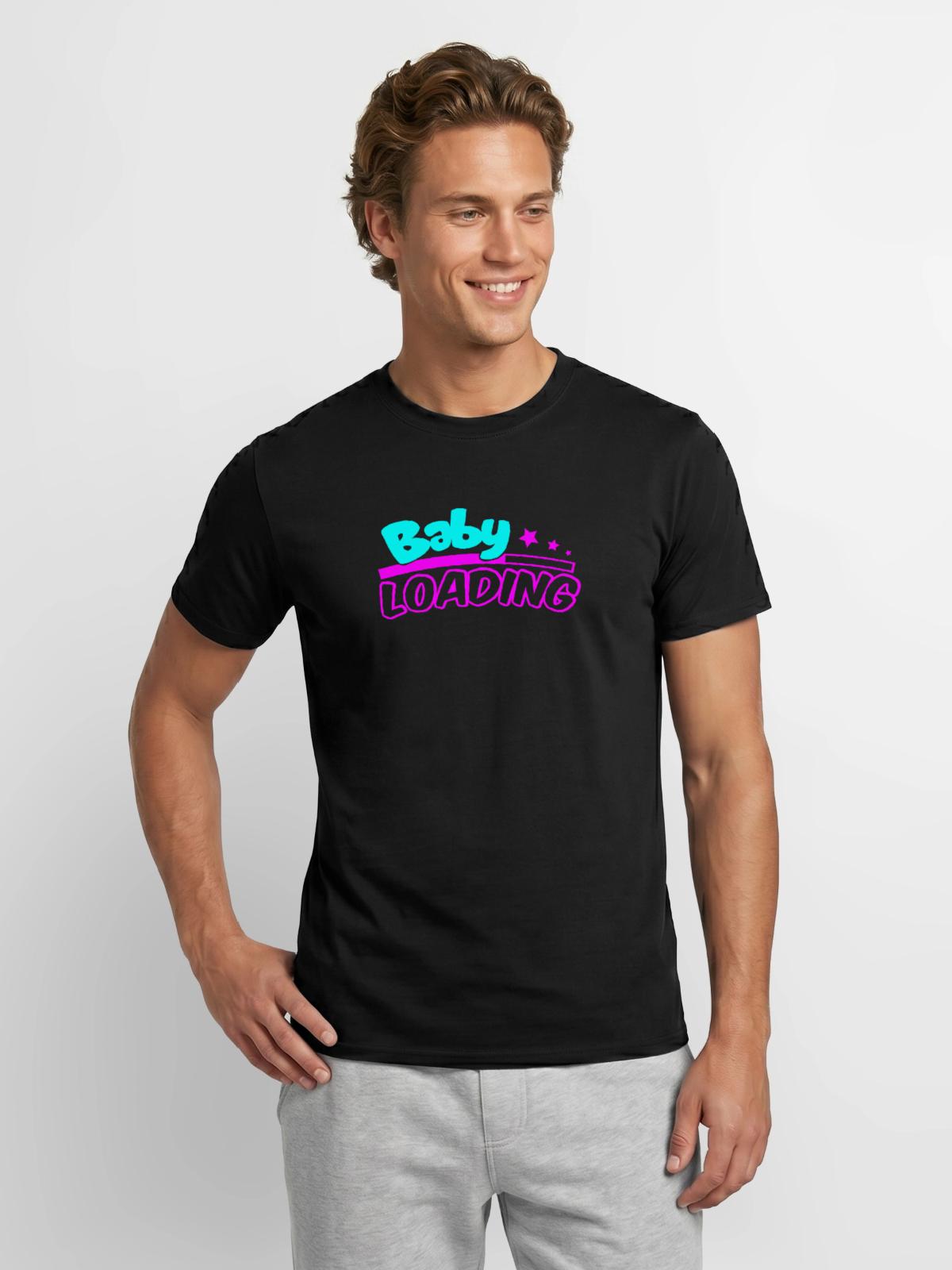 Baby Loading Neon Logo - Männer T-Shirt - Schwarz - Vorne - AI Model Male 178 light (178cm)