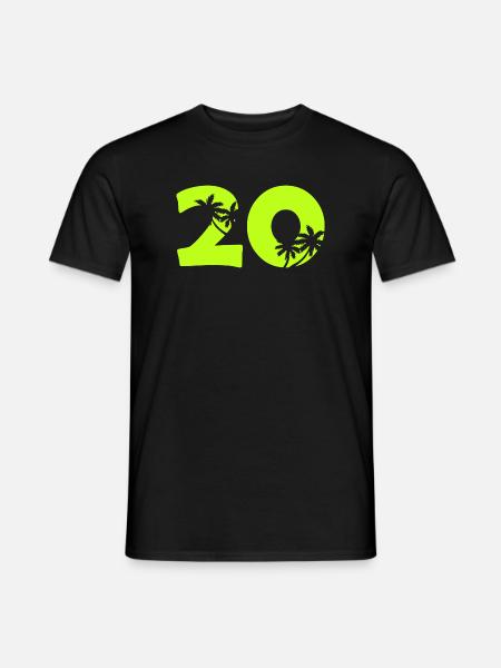20er Tropenpalmen Retro - Männer T-Shirt - Schwarz