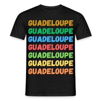 Guadeloupe in Farbe - Männer T-Shirt - Schwarz - Vorne - AI Model Male 178 light (178cm)