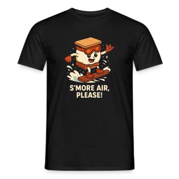 S’more air, please - Männer T-Shirt - Schwarz - Vorne - AI Model Male 178 light (178cm)