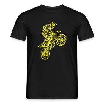 enduro - Männer T-Shirt - Schwarz - Vorne - AI Model Male 178 light (178cm)