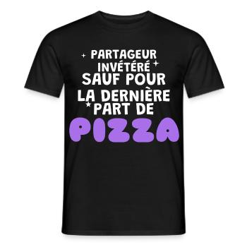 Sharer außer Pizza-Humor - Männer T-Shirt - Schwarz - Vorne - AI Model Male 178 light (178cm)