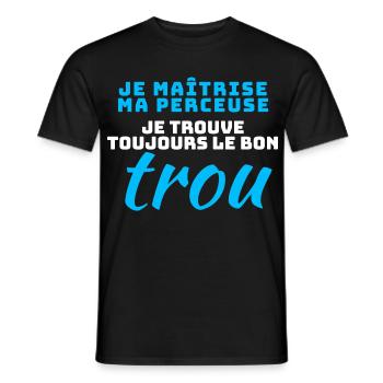 Drill Humor DIY Frech - Männer T-Shirt - Schwarz - Vorne - AI Model Male 178 light (178cm)