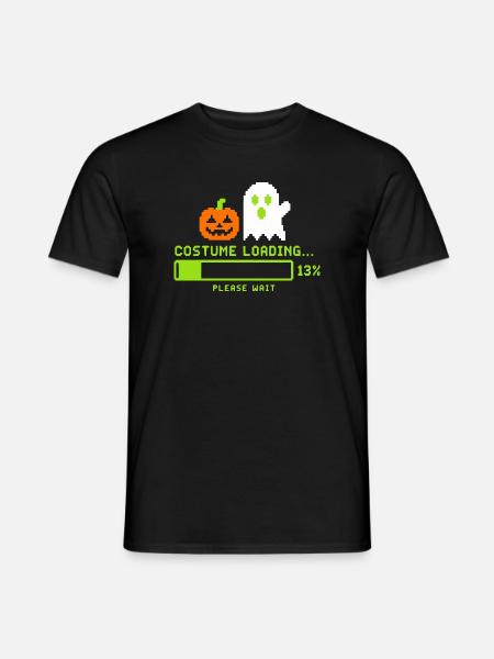 Hallowe Costume Loading Retro Gamer - Männer T-Shirt - Schwarz