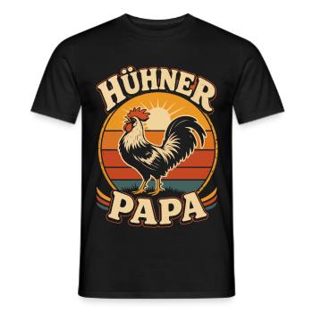 Hühner Papa Hühnerbesitzer Bauer - Männer T-Shirt - Schwarz - Vorne - AI Model Male 178 light (178cm)