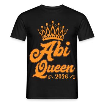 Abiturienten Queen Abiturientin - Männer T-Shirt - Schwarz - Vorne - AI Model Male 178 light (178cm)