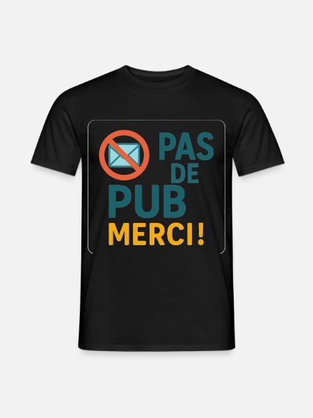 Keine Werbung, danke! - Männer T-Shirt - Schwarz