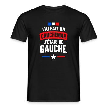 Albtraumlinks-Französischer Slogan - Männer T-Shirt - Schwarz - Vorne - AI Model Male 178 light (178cm)