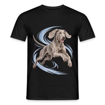 Weimaraner - Männer T-Shirt - Schwarz - Vorne - AI Model Male 178 light (178cm)