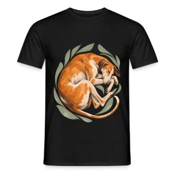 Der Hund schläft - Männer T-Shirt - Schwarz - Vorne - AI Model Male 178 light (178cm)
