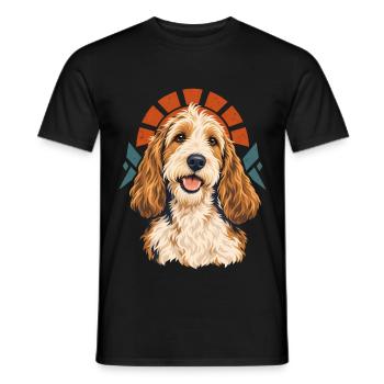 Geometrisches Hundeporträt - Männer T-Shirt - Schwarz - Vorne - AI Model Male 178 light (178cm)