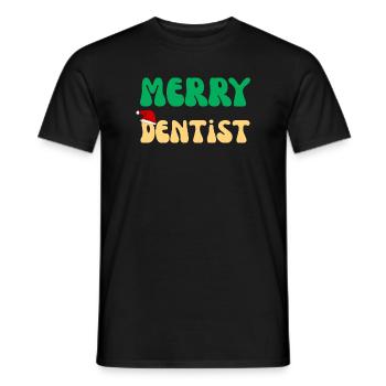 Zahnarzt Weihnachts-Dentalhygieniker Weihnachtsgeschenk - Männer T-Shirt - Schwarz - Vorne - AI Model Male 178 light (178cm)