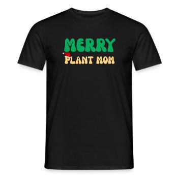 Fröhliche Pflanzenmama Weihnachtsgeschenk Pflanzenliebhaber Feiertag - Männer T-Shirt - Schwarz - Vorne - AI Model Male 178 light (178cm)