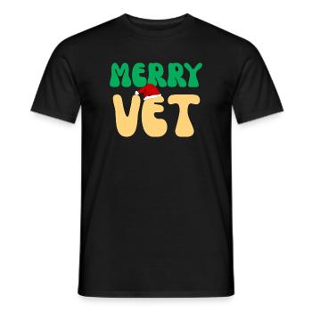 Süßes frohes Vet-Weihnachten Tierarzt-Techniker-Pullover Feiertag G - Männer T-Shirt - Schwarz - Vorne - AI Model Male 178 light (178cm)