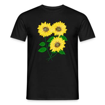 Sonnenblumen - Männer T-Shirt - Schwarz - Vorne - AI Model Male 178 light (178cm)