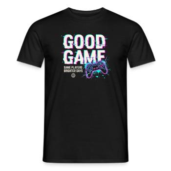 Neon Retro Game Graffiti - Männer T-Shirt - Schwarz - Vorne - AI Model Male 178 light (178cm)
