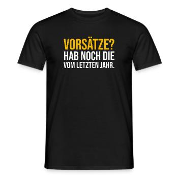 Vorsätze? Hab noch die vom letzten Jahr. - Männer T-Shirt - Schwarz - Vorne - AI Model Male 178 light (178cm)