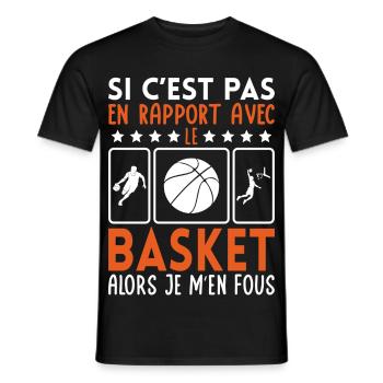 Wenn es nicht mit Basketball zu tun hat, ist mir das egal - Männer T-Shirt - Schwarz - Vorne - AI Model Male 178 light (178cm)