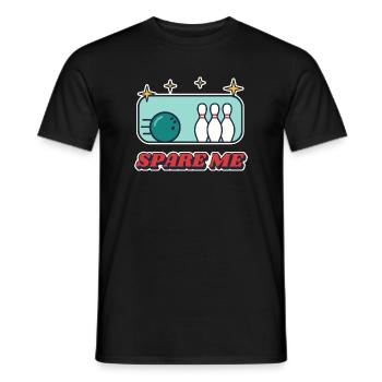 Spare Me Retro Bowling - Männer T-Shirt - Schwarz - Vorne - AI Model Male 178 light (178cm)