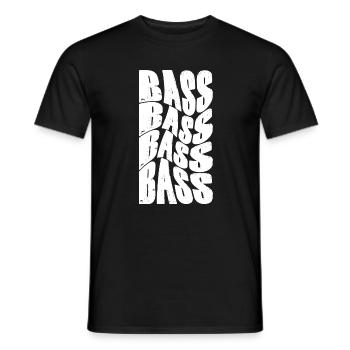 Fetter Bass-Typografie - Männer T-Shirt - Schwarz - Vorne - AI Model Male 178 light (178cm)