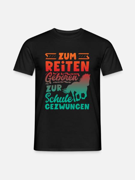 Lustiges Pferdemädchen & Reiter Spruch Geschenke - Männer T-Shirt - Schwarz