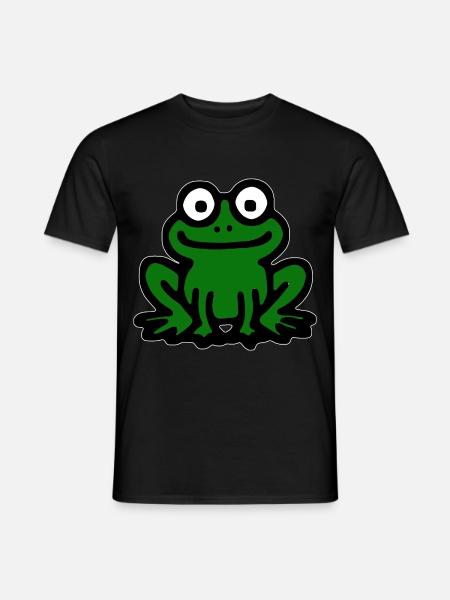 Frosch Comic - Männer T-Shirt - Schwarz