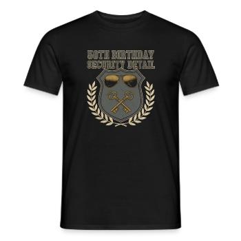50. Geburtstag Sicherheitsdetail - Männer T-Shirt - Schwarz - Vorne - AI Model Male 178 light (178cm)