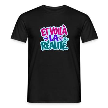 Et voilà – Französischer Spruch - Männer T-Shirt - Schwarz - Vorne - AI Model Male 178 light (178cm)