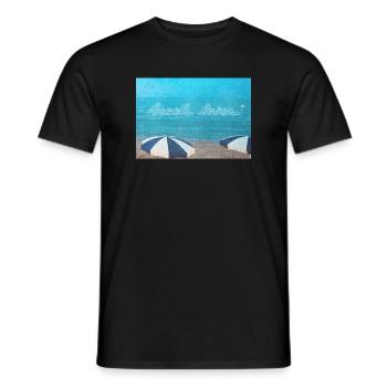 Strandliebhaber - Männer T-Shirt - Schwarz - Vorne - AI Model Male 178 light (178cm)