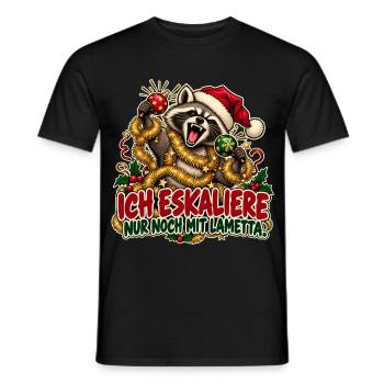 Festliche Eskalation - Männer T-Shirt - Schwarz - Vorne - AI Model Male 178 light (178cm)