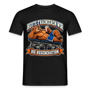 Regeneration ist auch Training - Männer T-Shirt - Schwarz - Vorne - AI Model Male 178 light (178cm)