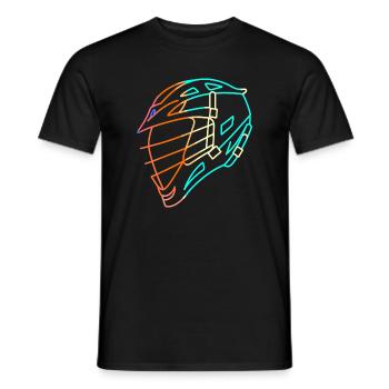 Lacrossehelm - Männer T-Shirt - Schwarz - Vorne - AI Model Male 178 light (178cm)