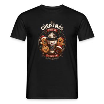 Weihnachtskaffee-Gourmet-Festset - Männer T-Shirt - Schwarz - Vorne - AI Model Male 178 light (178cm)